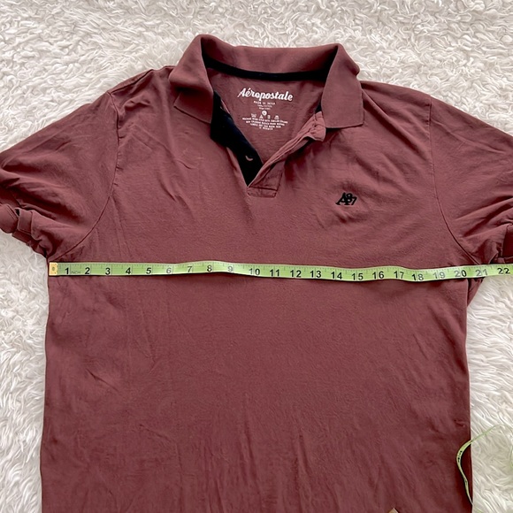 Aeropostale Collared Polo Red Shirt Size Large Preppy Country Club - Picture 7 of 10